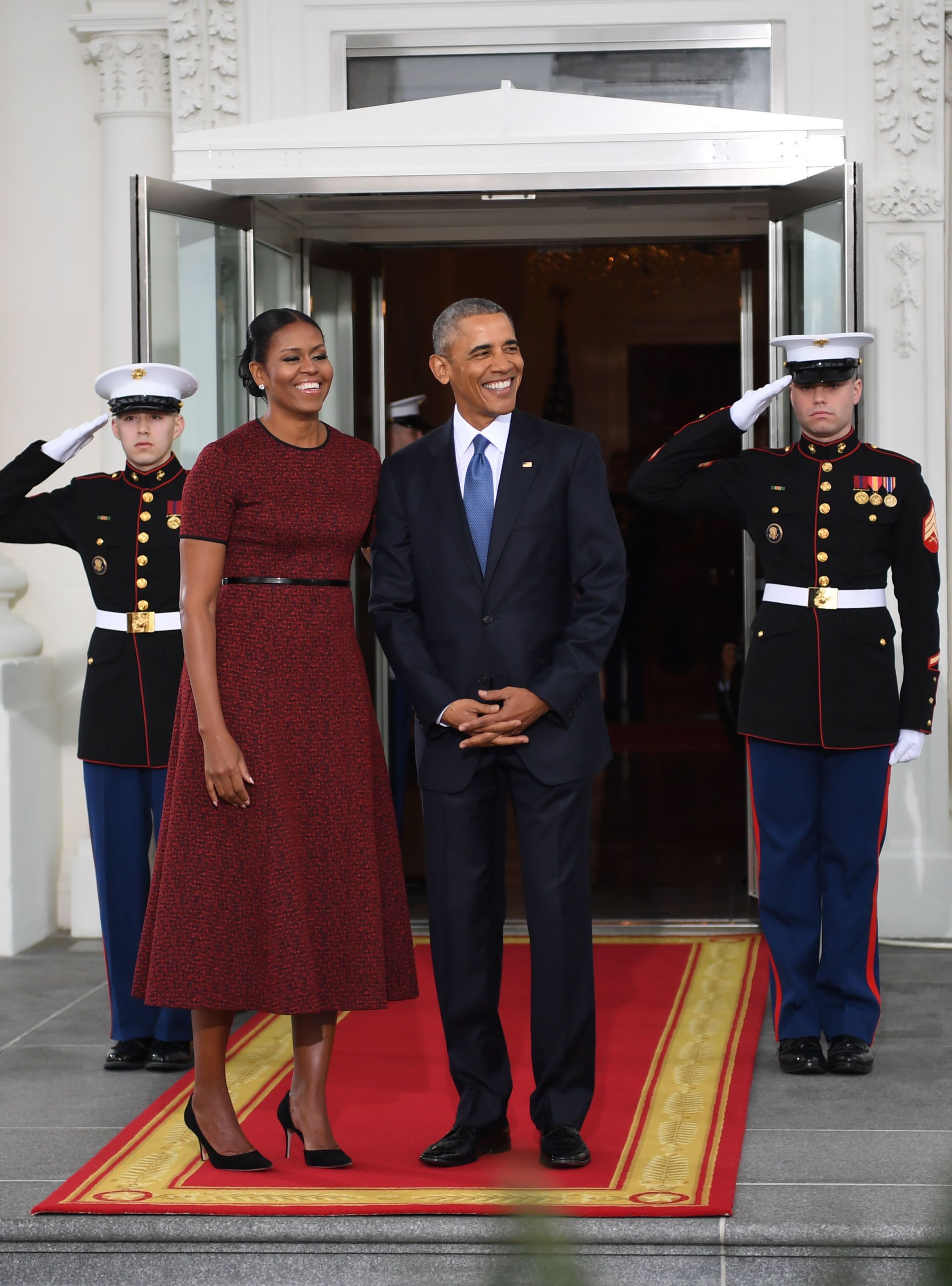 michelle obama red dress