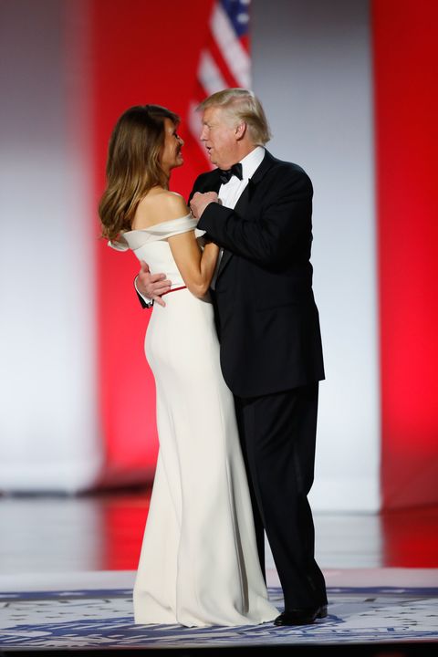 What Melania Trump Wore To The Inaugural Ball Melania Trump Herve Pierre Gown 5602