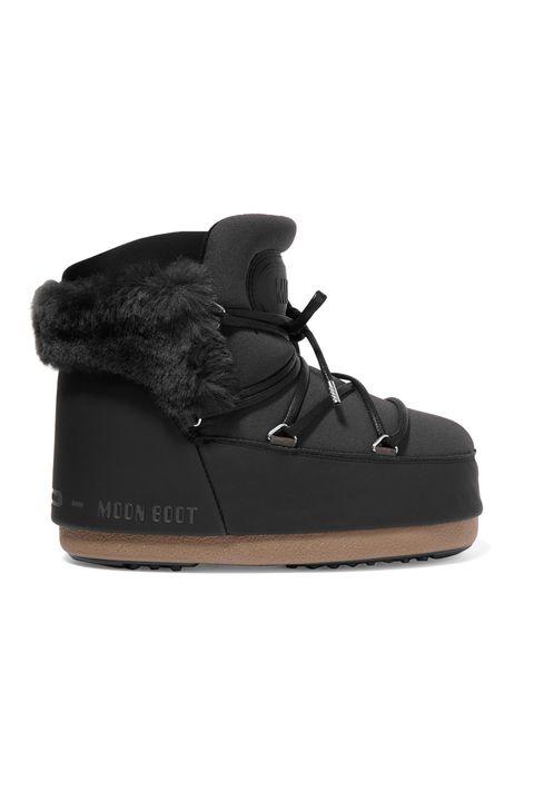 <p>Moon Boot, Neoprene and Faux trimmed Snow Boot, $315;&nbsp;<a href="https://www.net-a-porter.com/us/en/product/719188/Moon_Boot/buzz-faux-fur-trimmed-neoprene-and-faux-leather-snow-boots" data-tracking-id="recirc-text-link">net-a-porter.com</a></p>