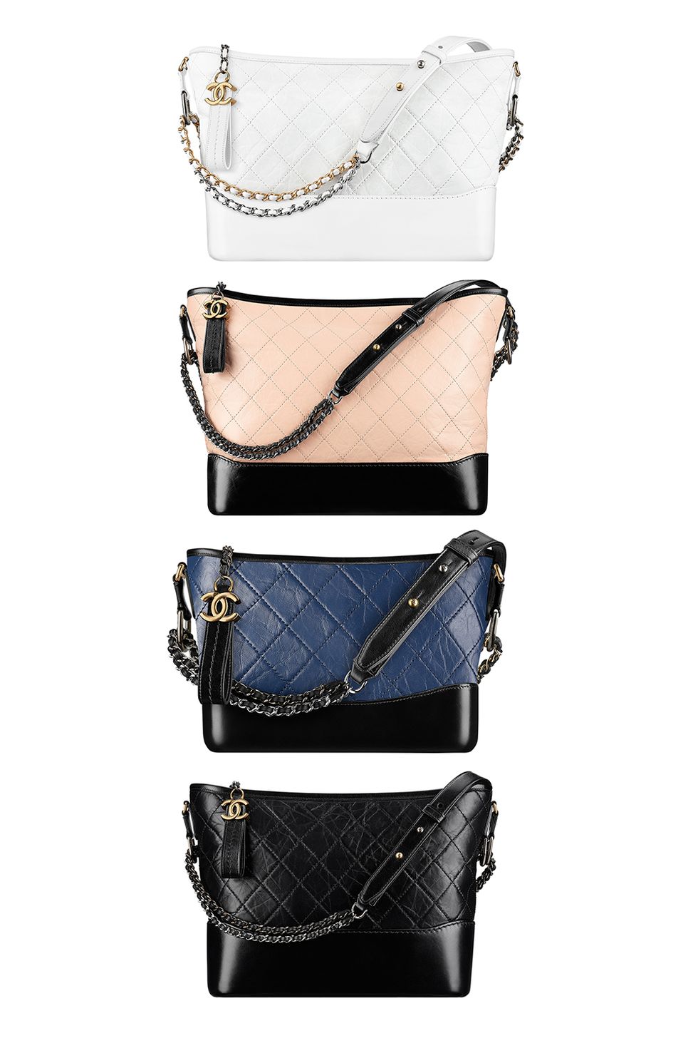 Chanel Neutrals Cue Ball Foldover Bag
