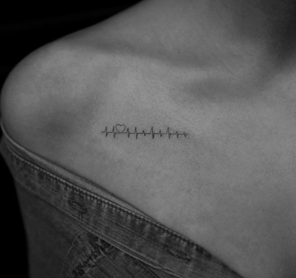 Pin by Ruth Ramos Med on tattos | Heartbeat tattoo design, Heartbeat tattoo,  Heart rate tattoo