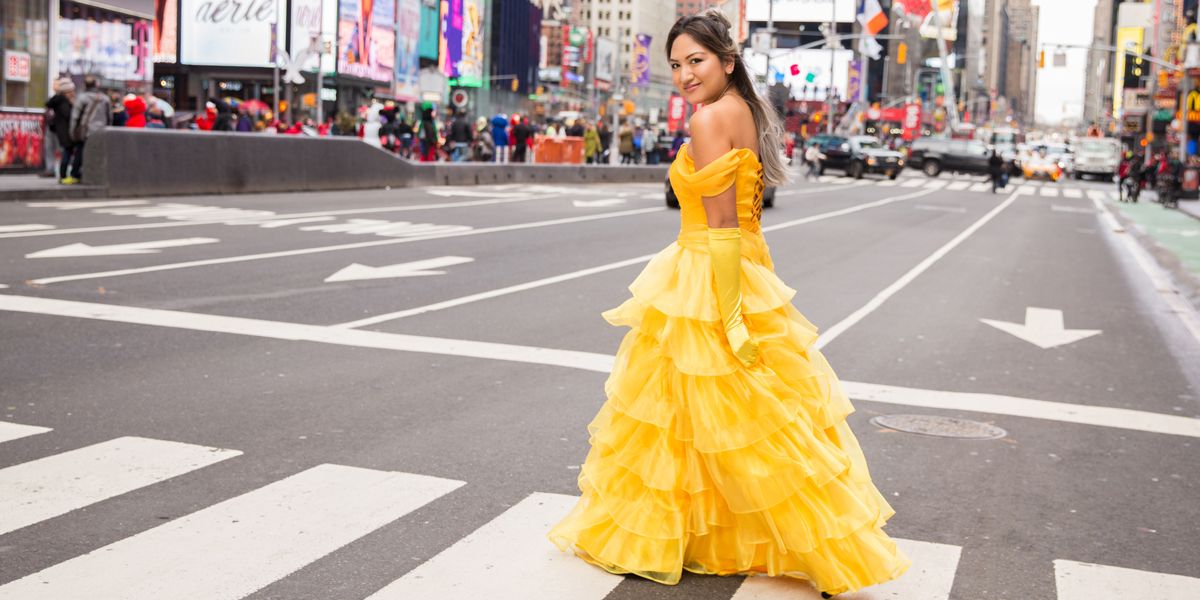 I Wore The Belle Dress For A Day In New York Beauty And The Beast Yellow Dress