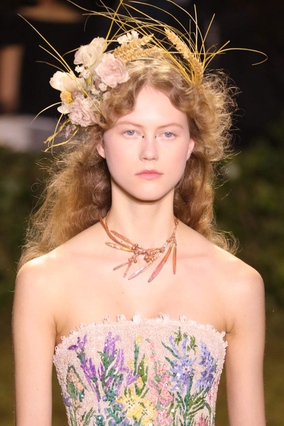 Hair accessories on the runway at Christian Dior