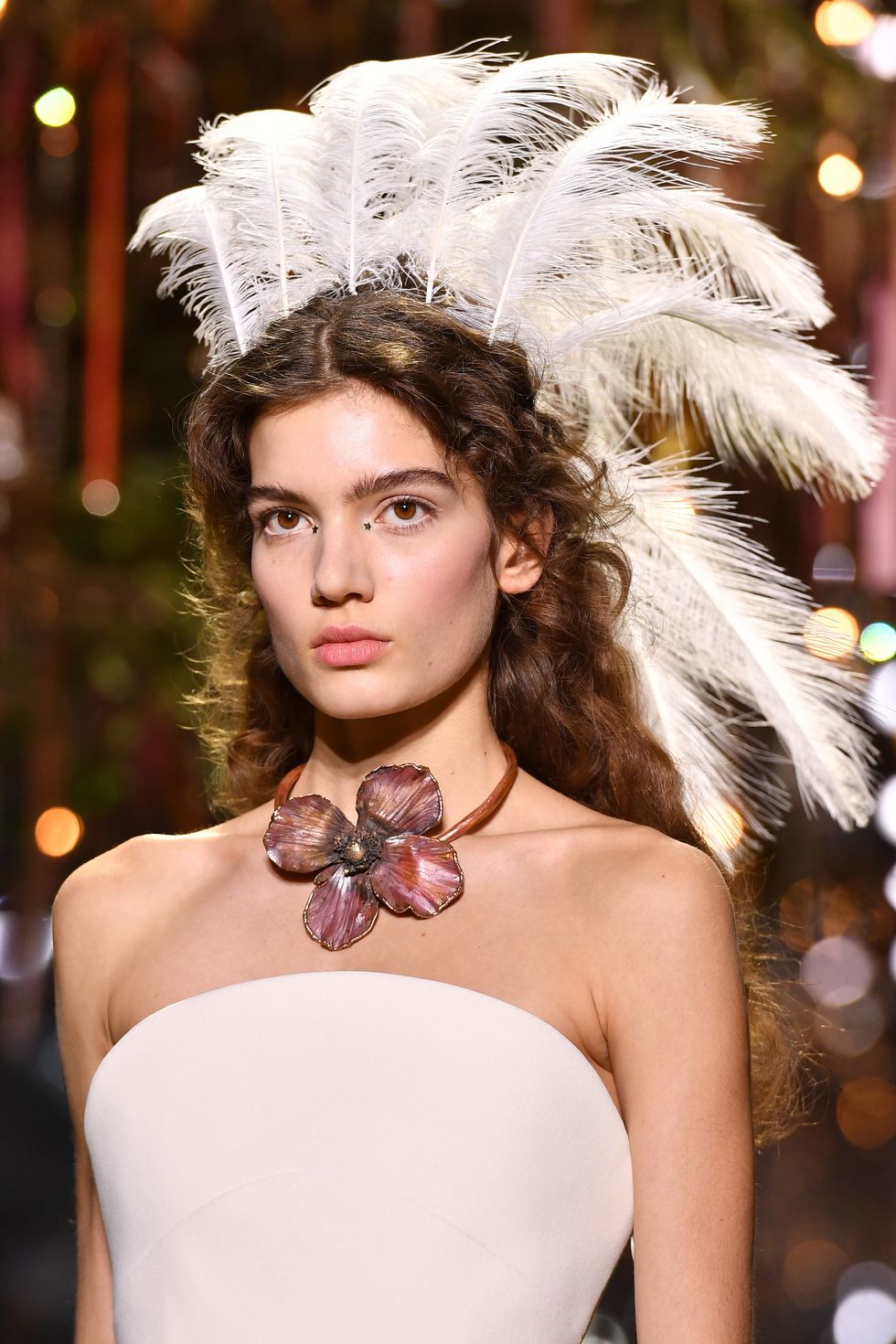 Hair accessories on the runway at Christian Dior