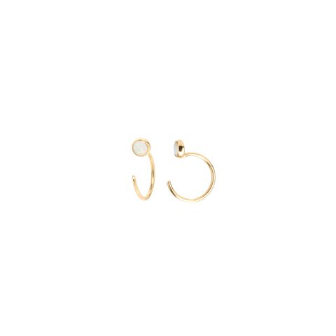 <p>Zoe Chicco, 14k Opal Tiny Open Hoop Earrings, $175; <a href="http://zoechicco.com/collections/earrings/products/14k-opal-tiny-open-hoop-earring">zoechicco.com</a></p>