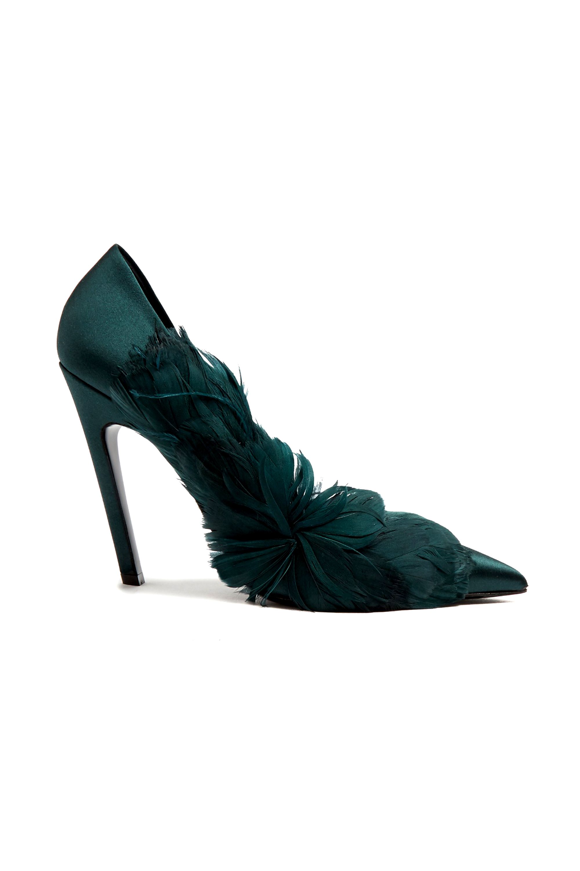 pumps with feathers