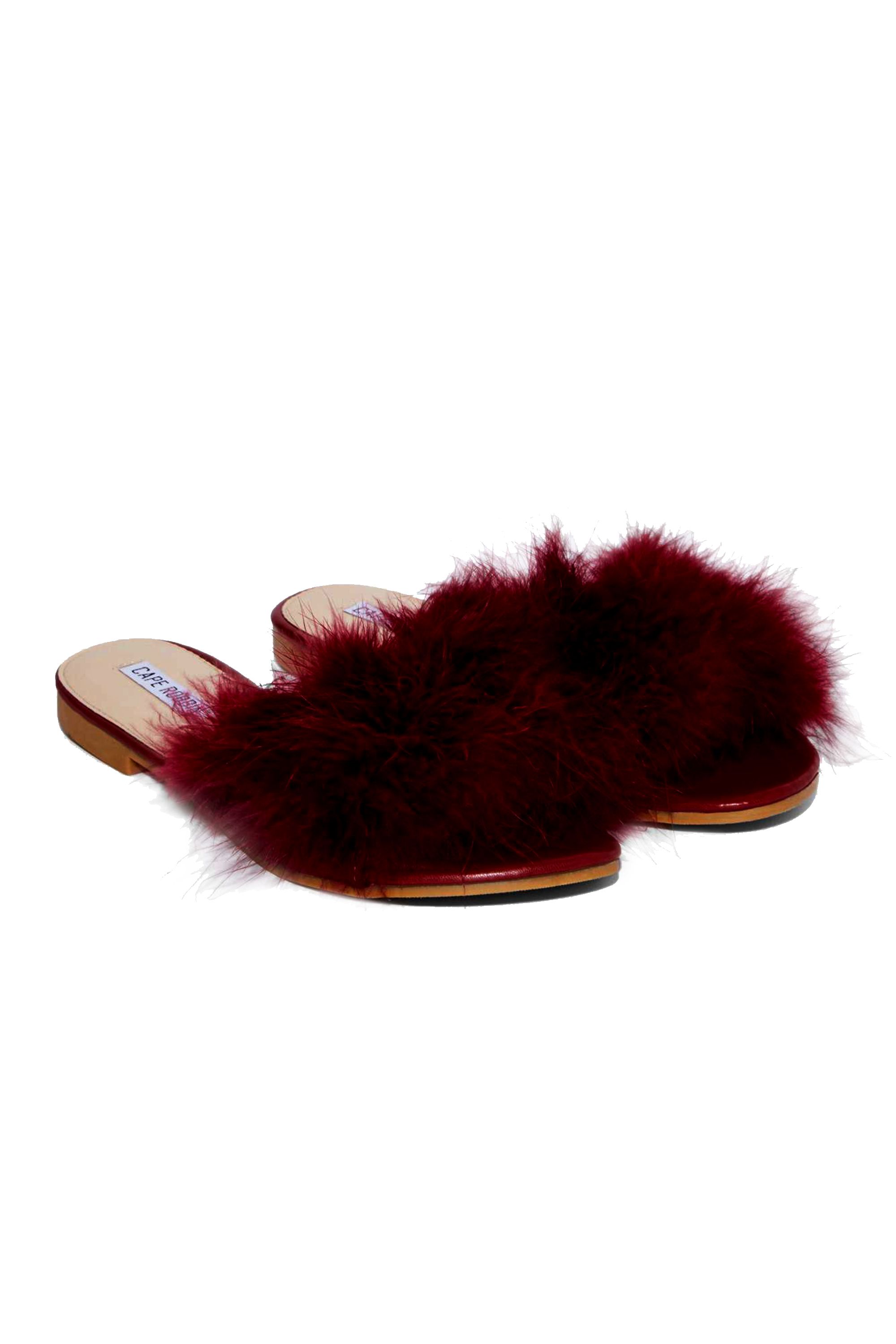 feathery slippers