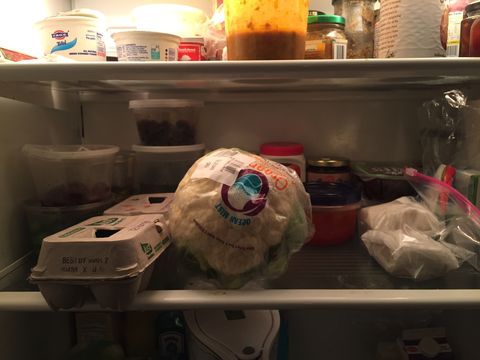 cauliflower in the fridge