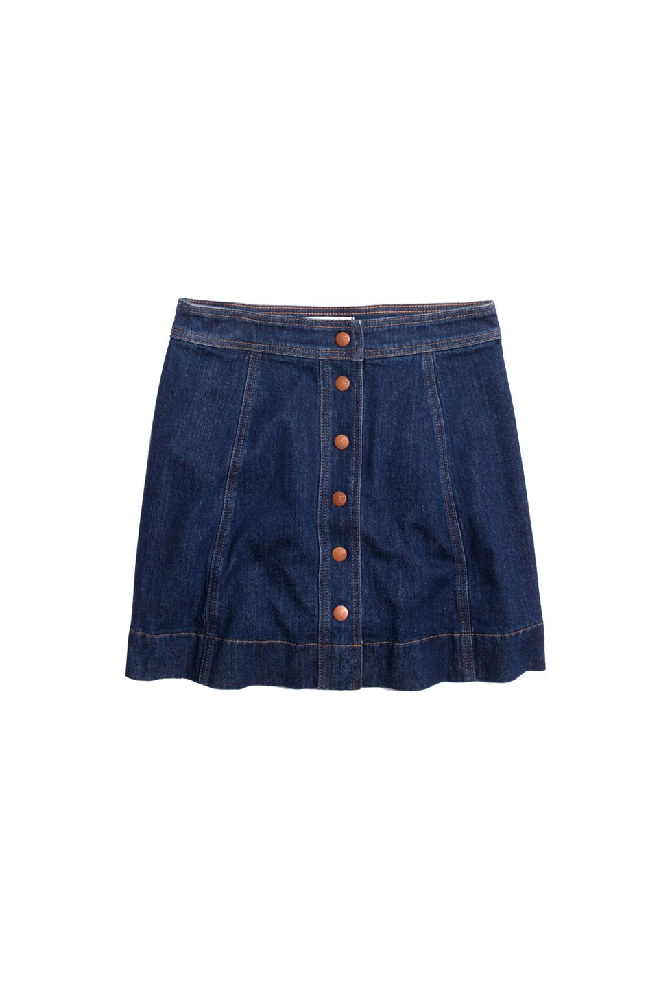 <p>Chances are, you've already got this staple deep in your closet. This season, it made a comeback.</p><p><em data-redactor-tag="em" data-verified="redactor">Madewell skirt, $88, </em><em data-redactor-tag="em" data-verified="redactor"><a href="http://shop.nordstrom.com/s/madewell-metropolis-snap-denim-miniskirt-jemma-wash/4521762?origin=keywordsearch-personalizedsort&amp;fashioncolor=JEMMA%20WASH" target="_blank" data-tracking-id="recirc-text-link">nordstrom.com</a></em></p>