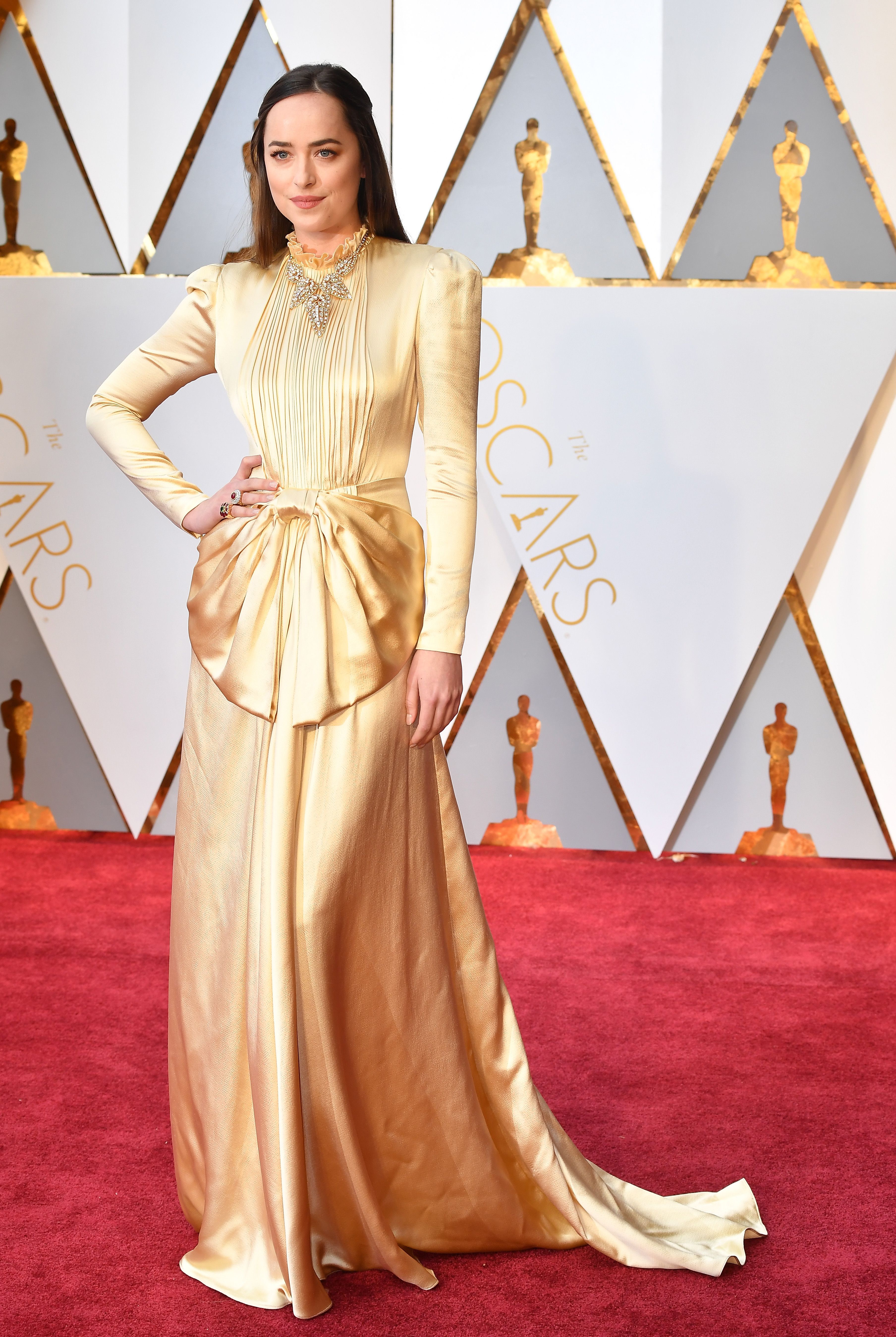 Gold 2025 oscar dresses