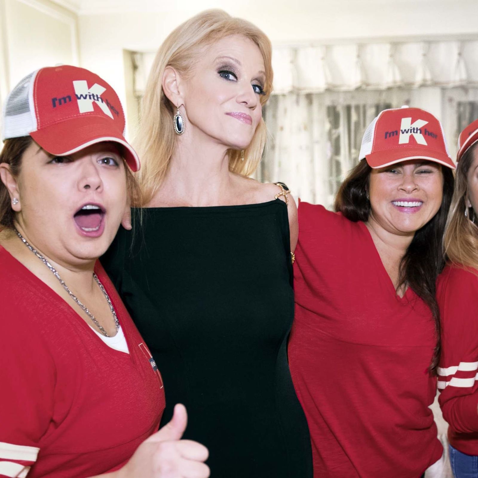 Kellyanne Conway with supporters