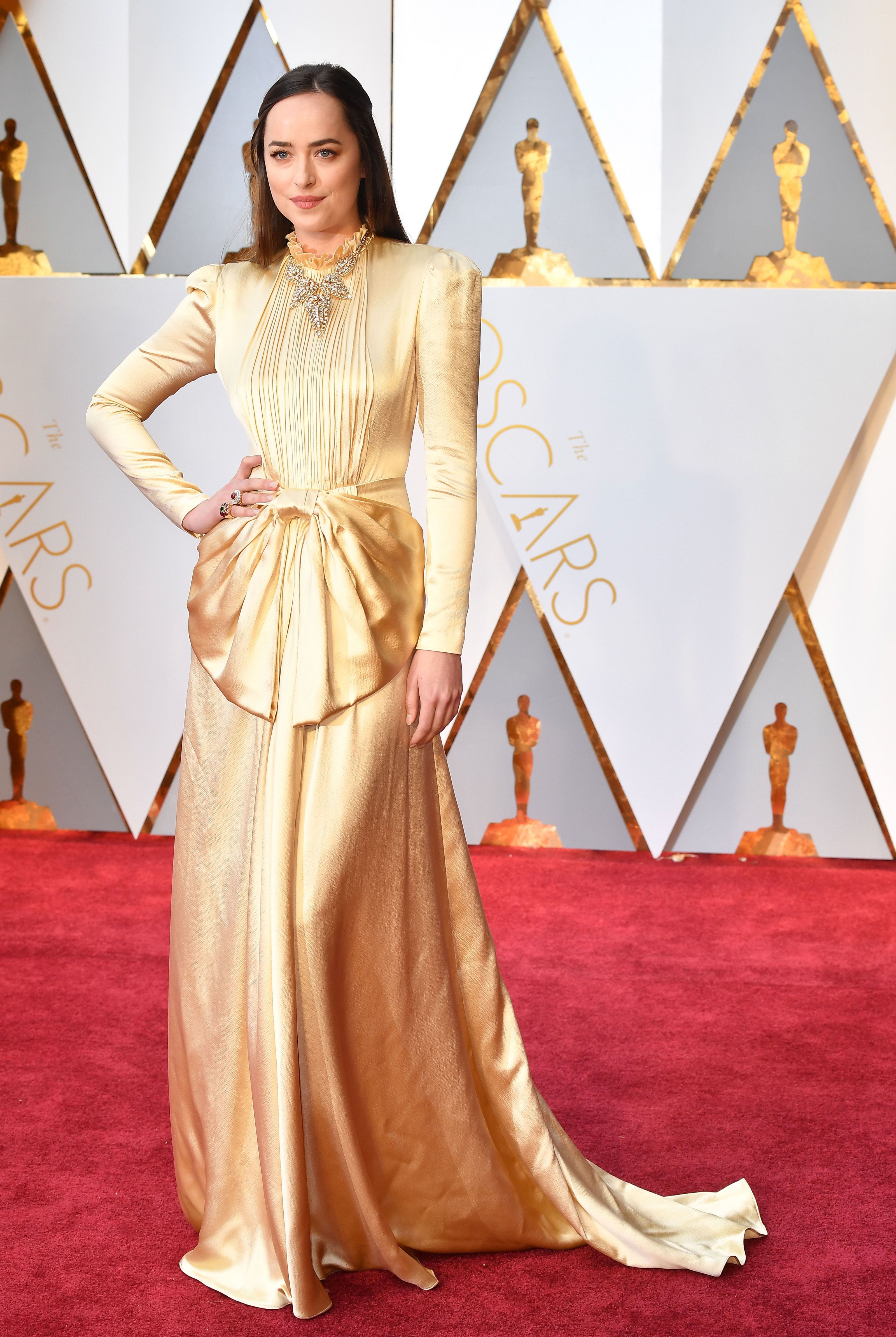 gold oscar dresses