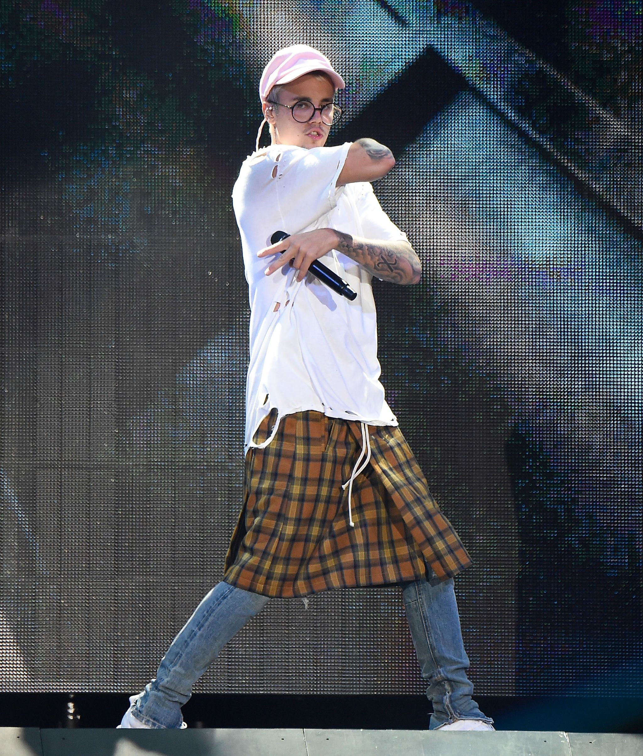 justin bieber plaid pants