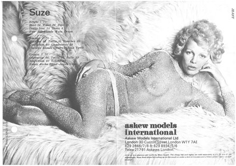 Suze Randall - modeling card