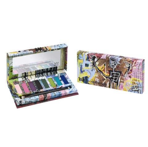 <p>Urban Decay x Jean-Michel Basquiat "Tenant" Eyeshadow Palette, $39</p><p>Color names, from left to right, are "Studio," "1960," "Neo," "LES," "Graffiti," "Exu," "Boom," and "Untitled."<span data-redactor-tag="span" data-verified="redactor"></span></p>