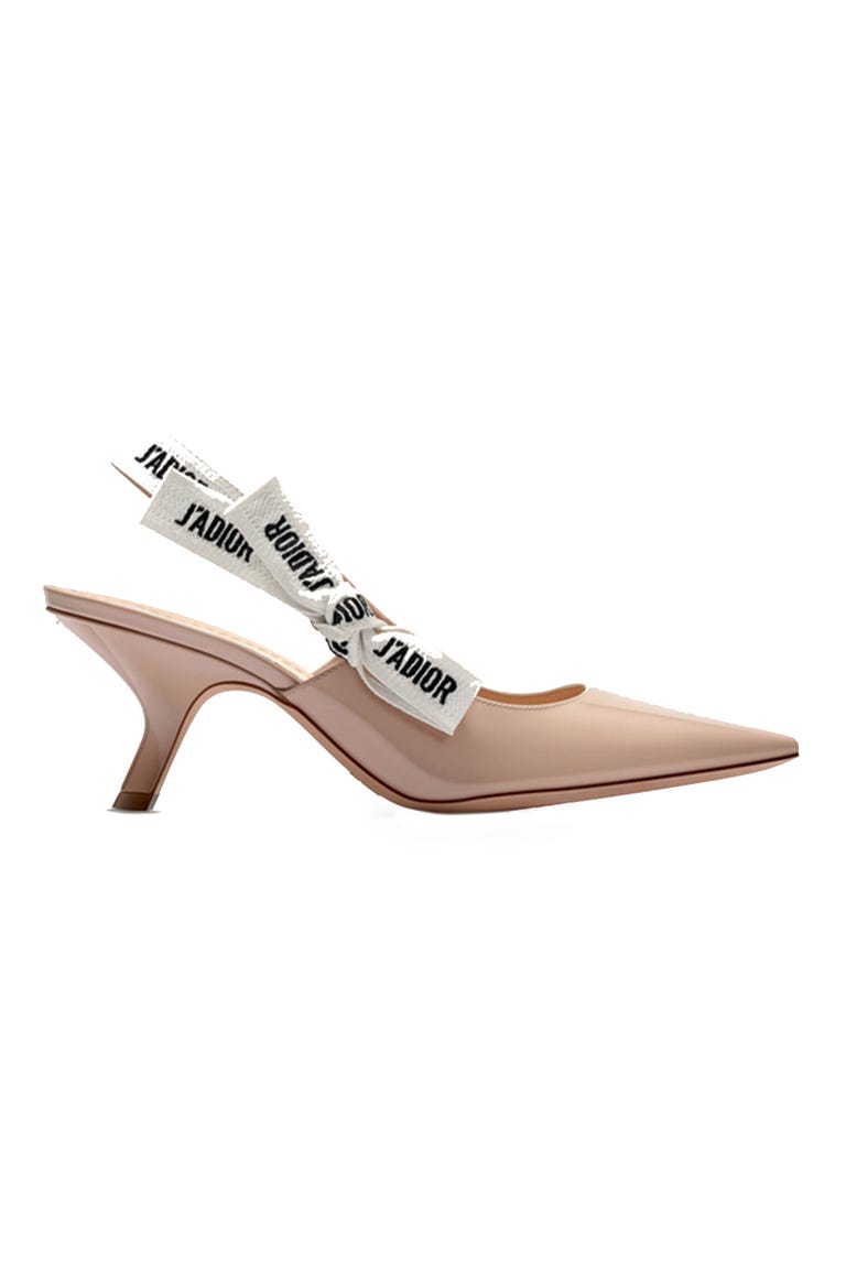 dior sling back nude