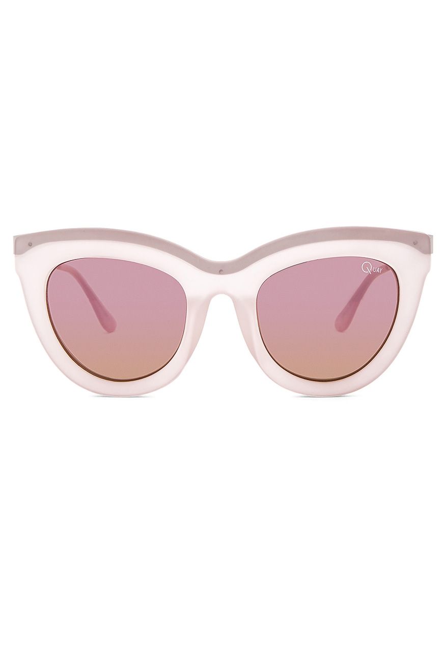 <p>Sunglasses have to be the wardrobe workhorse all too often. For Coachella, or any other fun-focused event, pick a pair that's outside the box, be it via shade or shape.</p><p><em data-redactor-tag="em" data-verified="redactor">Quay Eclipse Sunglasses, $55; </em><a href="http://www.revolve.com/quay-eclipse-sunglasses-in-pink/dp/QUAY-WG66/?d=F&amp;currency=USD" target="_blank" data-tracking-id="recirc-text-link"><em data-redactor-tag="em" data-verified="redactor">revolve.com</em></a></p>