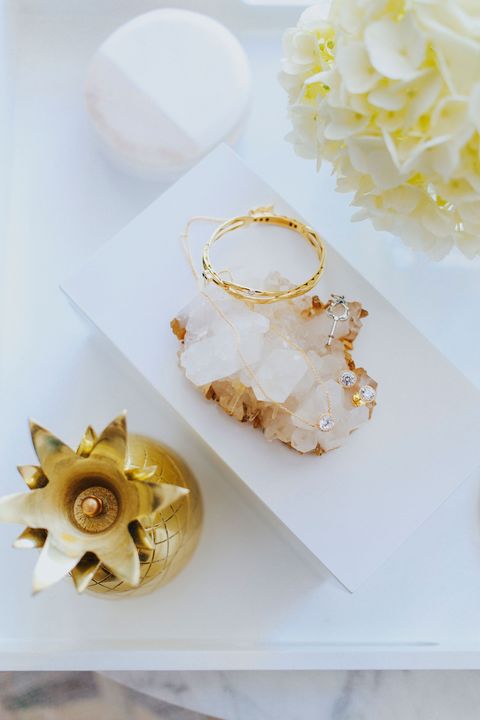 <p>"I'm obsessed with the feminine details of these handcrafted pieces by Tacori.<span class="redactor-invisible-space" data-verified="redactor" data-redactor-tag="span" data-redactor-class="redactor-invisible-space"></span>"</p><p><em data-redactor-tag="em" data-verified="redactor">Tacori Oval Promise Bracelet Yellow Gold, $5,900; Encore Diamond Necklace*, $1,310; Encore Diamond Stud Earrings*, $1,790; Oval Promise Bracelet Silver and Rose Gold, $2,700; Crescent Station Necklace London Blue Topaz, $500; Crescent Crown Stud Earrings London Blue Topaz, $650; *center diamond not included; <a href="https://www.tacori.com/" data-tracking-id="recirc-text-link">tacori.com</a></em></p>