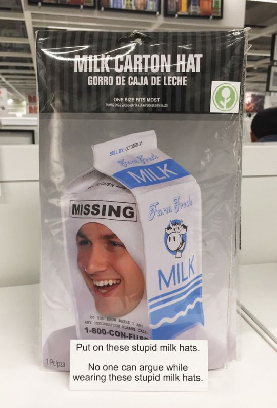 milk carton hats