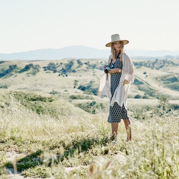 Hat, People in nature, Dress, Sun hat, Field, Grassland, Grass family, Vintage clothing, Agriculture, Prairie, 