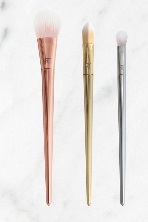 <p>Whether you want to take a shelfie or a selfie, this trio of metallic tools delivers. Created by two makeup pros turned YouTube stars (<a href="https://www.youtube.com/user/pixiwoo" target="_blank">Pixiwoo</a>), this set includes applicators for eye shadow, concealer, and blush, as well as a pretty white roll for packing it all away next time you travel.</p><p><em data-redactor-tag="em" data-verified="redactor">Real Techniques Spotlight Essential set, $40; <a href="https://realtechniques.com/spotlight-essential-set/p/1515" target="_blank">realtechniques.com</a></em></p>