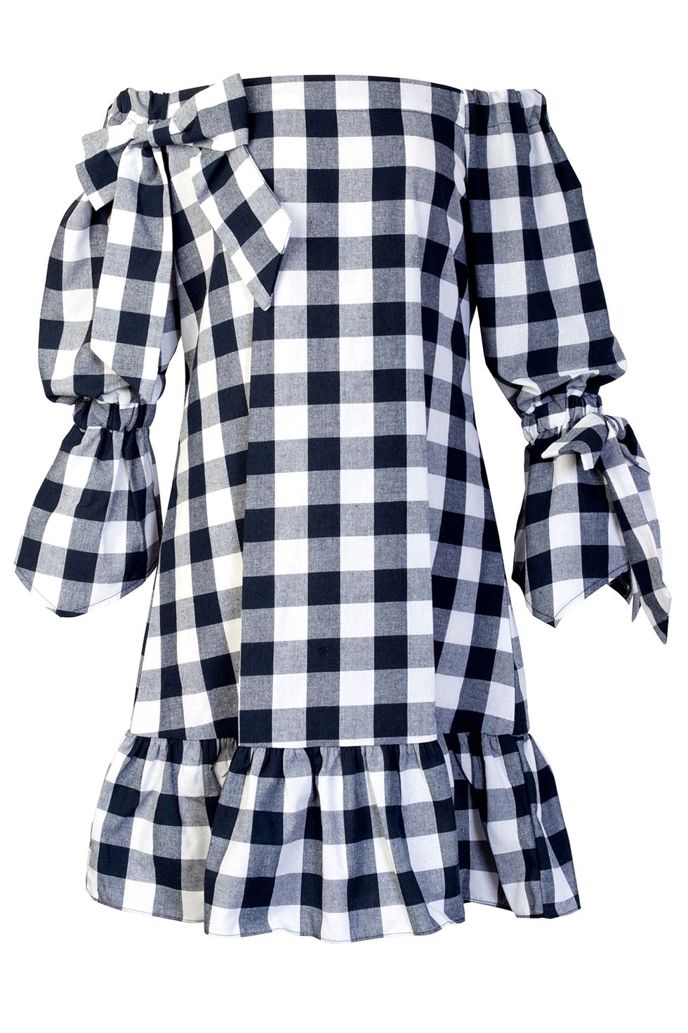 <p>As the hostess welcoming people into your space, your look should strike the right mix of comfortable and polished. A strong silhouette in right-now gingham does the trick.</p><p><em data-redactor-tag="em" data-verified="redactor">Storets Off-the-Shoulder Dress, $92;&nbsp;</em><a href="http://www.storets.com/felicity-off-the-shoulder-dress-15237.html" data-tracking-id="recirc-text-link"><em data-redactor-tag="em" data-verified="redactor">storets.com</em></a><span class="redactor-invisible-space" data-verified="redactor" data-redactor-tag="span" data-redactor-class="redactor-invisible-space"></span></p>