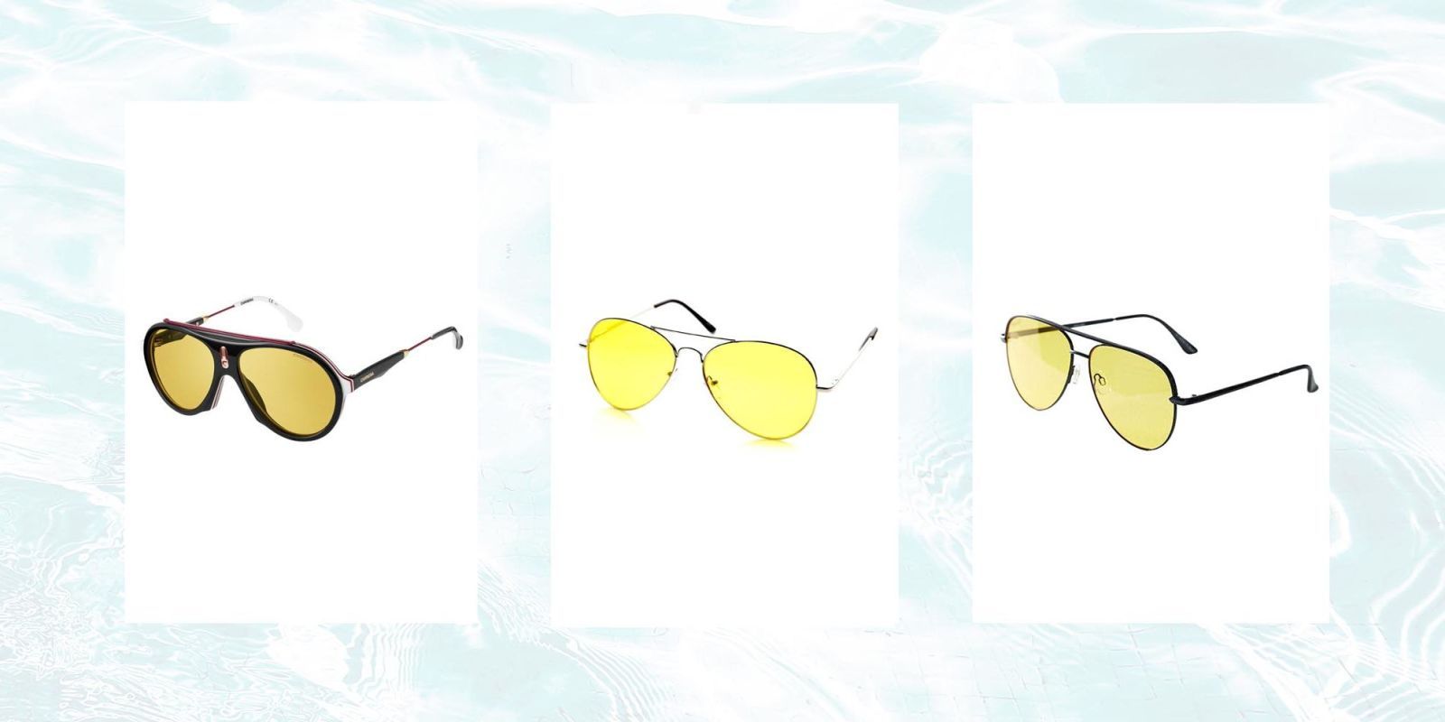 Yellow tinted hot sale aviator glasses