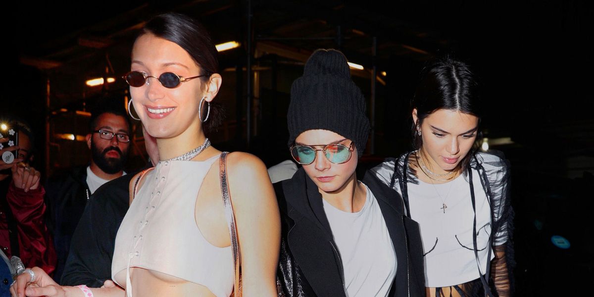 Kendall Jenner and Bella Hadid Wear Booby Crop Tops - Kendall and Bella ...