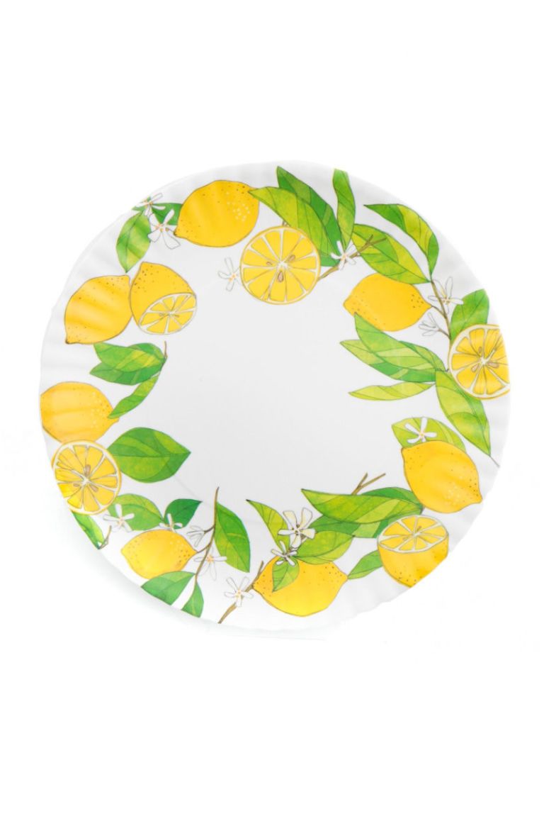 <p>Brighten up your tabletop with lemon slices.</p><p><em data-redactor-tag="em" data-verified="redactor">One Hundred 80 Degrees Plates, $21 for 4; </em><a href="https://tnuck.com/products/lemon-drop-plates-set-of-4" target="_blank" data-tracking-id="recirc-text-link"><em data-redactor-tag="em" data-verified="redactor">tnuck.com</em></a></p>