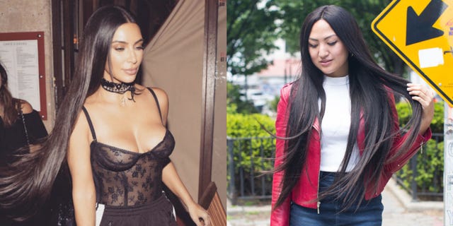 Celebrity Extra Long Straight Hair Trend - I Tried Kim Kardashian Hair for a Day Celebrity Extra Long Straight Hair Trend - I Tried Kim Kardashian Hair for a Day