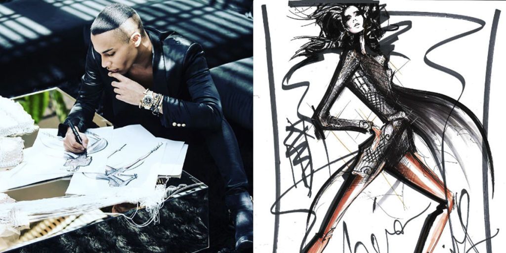 Olivier rousteing sketches hotsell