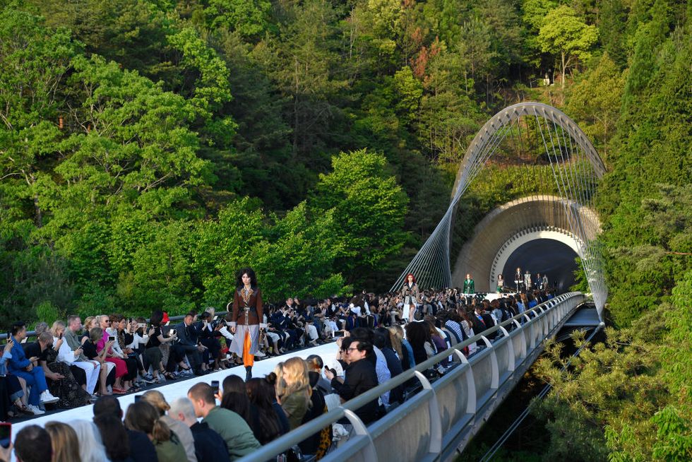IM Pei's Miho Museum provides backdrop for Louis Vuitton resort 2018 show