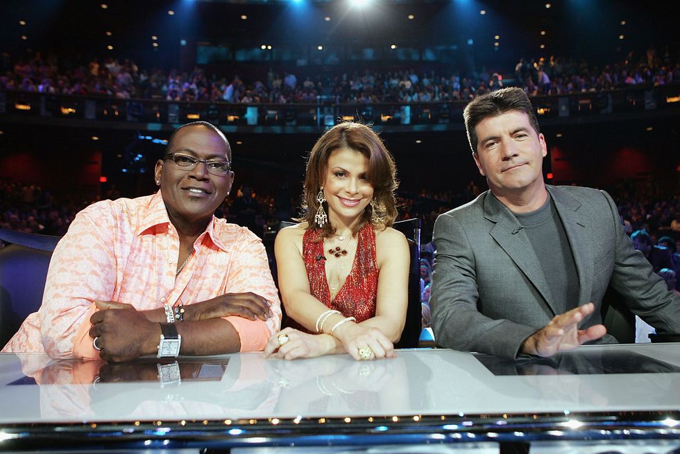 Idol Judges Randy Jackson (L), Paula Abdul and Simon Cowell (R)