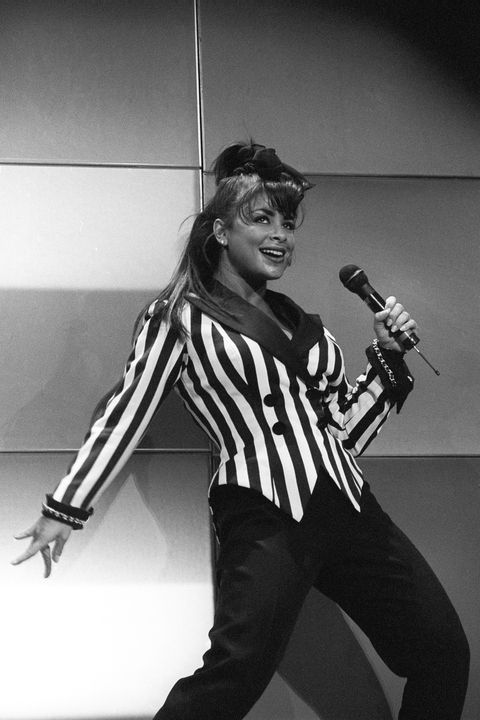 Paula Abdul performing at the Oakland Coliseum Arena on December 13, 1991