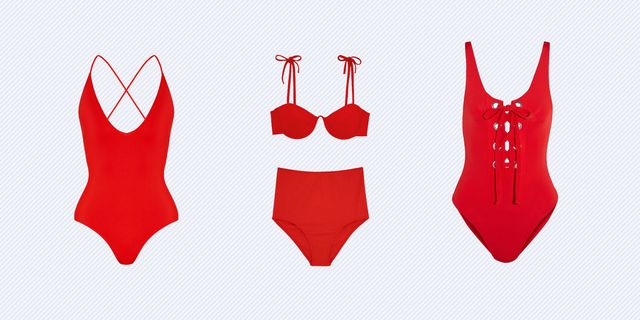 13 Red Bathing Suits Inspired By Baywatch - Best Red One-Pieces, Bikinis,  Tankinis