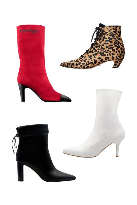 <p>I live in boots and think they're perfectly appropriate for summer in the city. I'll wear mine with cuffed pants or skinnies, but try them with a dress—anything from a slip to a long, flowy maxi—to take you right out of boho territory.
</p><p>(Clockwise from top left)
</p><p>1. This one's a bit slouchy—pull it up for a longer hemline, or scrunch it low to give the mini some gravitas.
</p><p> <em data-redactor-tag="em">Suede calfskin and satin boot, CHANEL, $1,450, call 800-550-0005</em><em data-redactor-tag="em"></em><br>
</p><p><span class="redactor-invisible-space" data-verified="redactor" data-redactor-tag="span" data-redactor-class="redactor-invisible-space">2. Pair a short dress with a boot that hits right at the ankle. </span>
</p><p><span class="redactor-invisible-space" data-verified="redactor" data-redactor-tag="span" data-redactor-class="redactor-invisible-space"><em data-redactor-tag="em">Pony hair ankle boot, DIOR, at Dior boutiques</em><span class="redactor-invisible-space" data-verified="redactor" data-redactor-tag="span" data-redactor-class="redactor-invisible-space"><em data-redactor-tag="em"></em></span></span>
</p><p>3. A taller style is best for a maxidress: no gap between hem and shoe.</p><p><span class="redactor-invisible-space" data-verified="redactor" data-redactor-tag="span" data-redactor-class="redactor-invisible-space"><em data-redactor-tag="em"></em></span></p><p><i data-redactor-tag="i">Stretch patent leather boot, STUART WEITZMAN, $575, visit stuartweitzman.com</i></p><p><span class="redactor-invisible-space" data-verified="redactor" data-redactor-tag="span" data-redactor-class="redactor-invisible-space"><span class="redactor-invisible-space" data-verified="redactor" data-redactor-tag="span" data-redactor-class="redactor-invisible-space"><span class="redactor-invisible-space" data-verified="redactor" data-redactor-tag="span" data-redactor-class="redactor-invisible-space">4. </span></span></span>A cinched opening is the skinny jean's best friend—ultimate tuckability!
</p><p><i data-redactor-tag="i">Leather boot, THE ROW, $1,550, collection at Bergdorf Goodman, NYC</i></p>