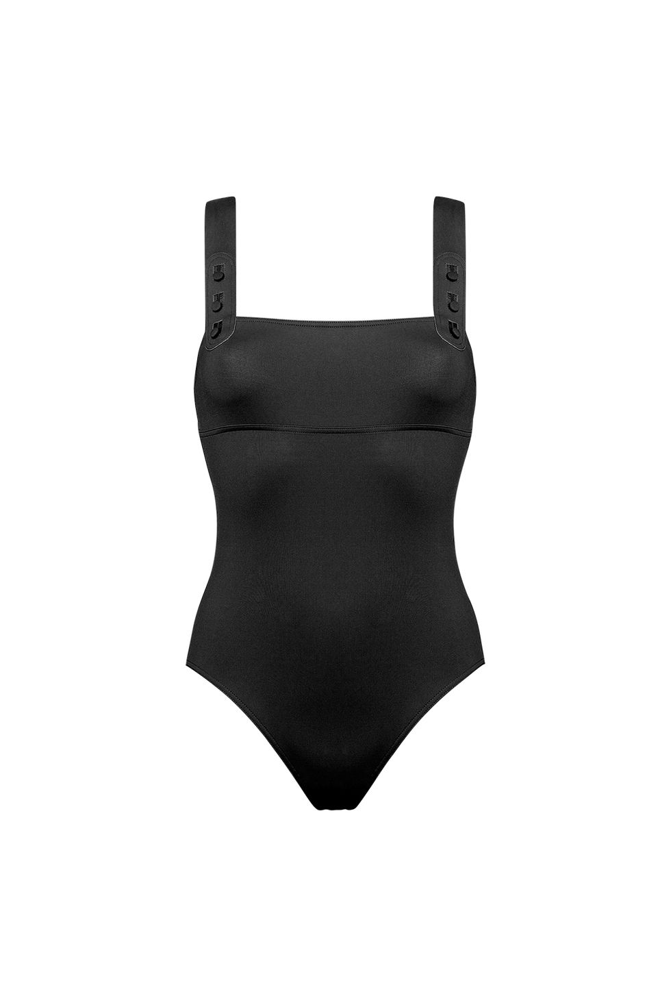 <p>We all know a black one-piece is superchic and practical—but I like the newness of this straight-across square neckline. Wider straps mask the tricky armpit area, but also give this more of a bodysuit shape, perfect with high-waisted denim shorts when I'm chasing my toddler around.</p><p><em data-redactor-tag="em" data-verified="redactor">Polyamide spandex swimsuit, ERES, $560, collection at net-a-porter.com</em></p>