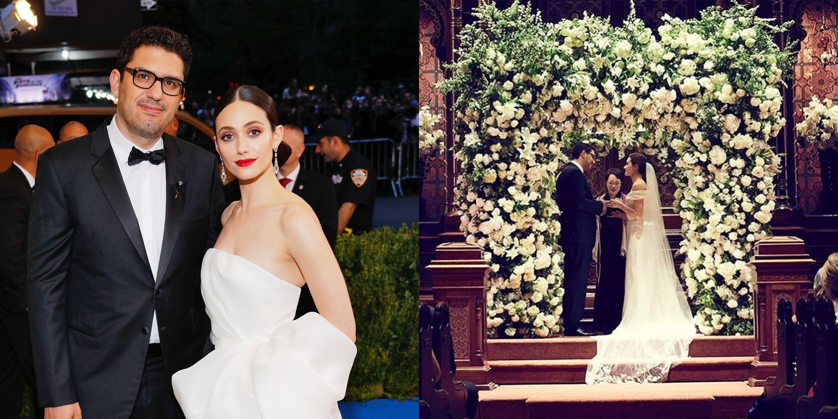 Emmy Rossum Got Married Wearing A Beautiful Carolina Herrera Gown