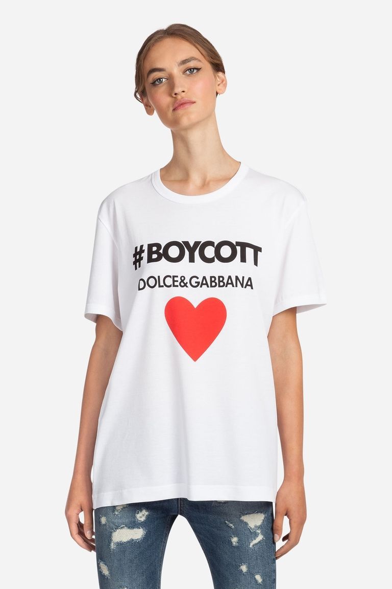 boycott dolce gabbana t shirt