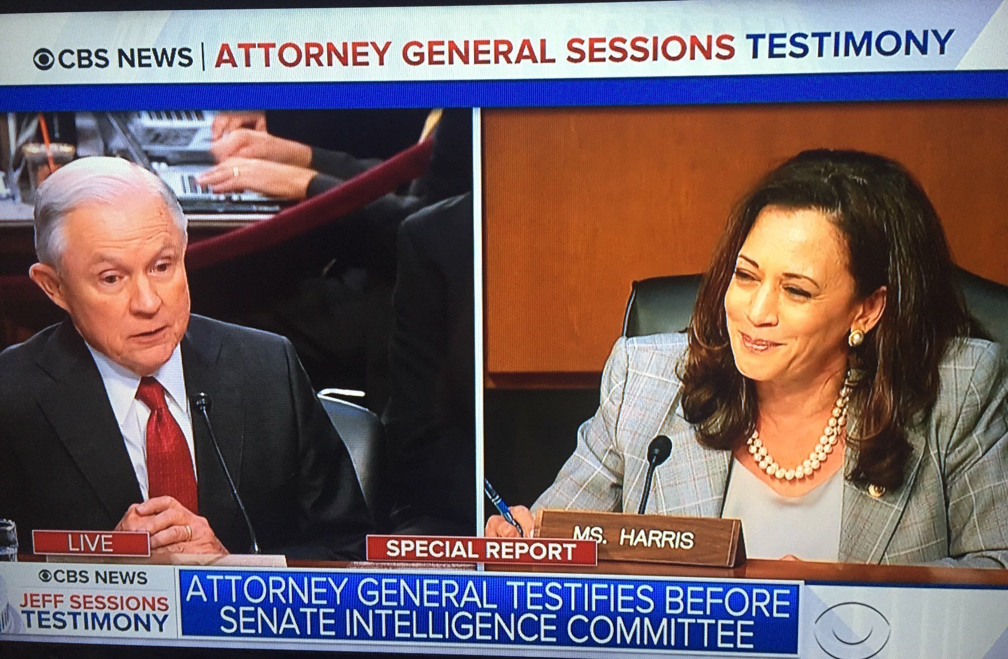 Senator Kamala Harris Interrupted During Jeff Sessions Hearing - Kamala ...