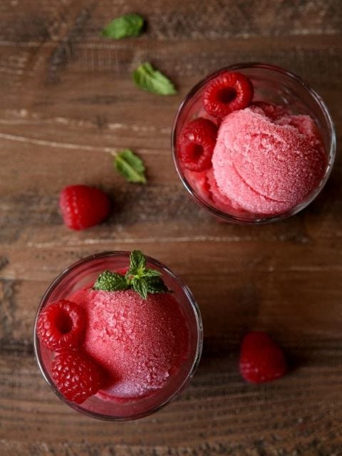 Raspberry Rosé Sorbet <p>If you're in the market for a refreshing sorbet flavor, why not give rosé a try? A simple combination of rosé, raspberries and sugar, <a href="http://www.elledecor.com/dessert-recipes/" target="_blank">this dessert</a> is ready to go in no time. We strongly encourage pouring more wine on top, because why not?</p><p><em data-redactor-tag="em"><a href="http://www.completelydelicious.com/raspberry-rose-sorbet/" target="_blank">Via Completely Delicious</a></em></p>