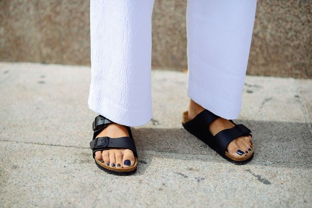 Fashion Look Featuring Birkenstock Sandals and Birkenstock