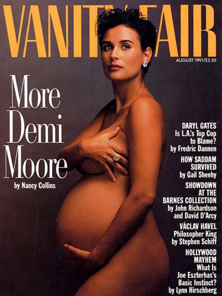 450px x 599px - A History Of Naked, Pregnant Celebrities On Magazine Covers