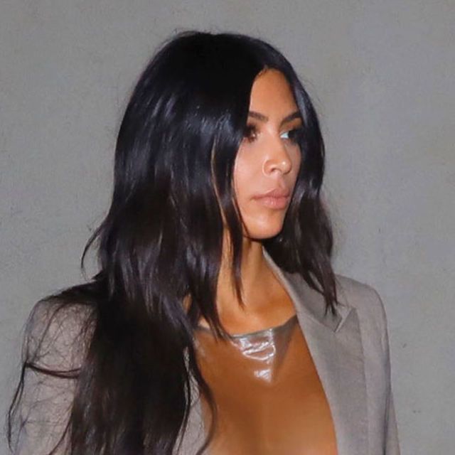 Kim Kardashian see-through dress no bra