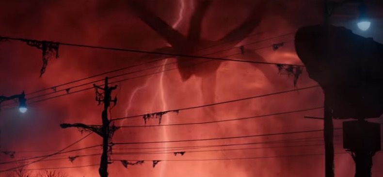 Sky, Red, Light, Line, Electricity, Pink, Overhead power line, Lighting, Cloud, Electrical supply, 