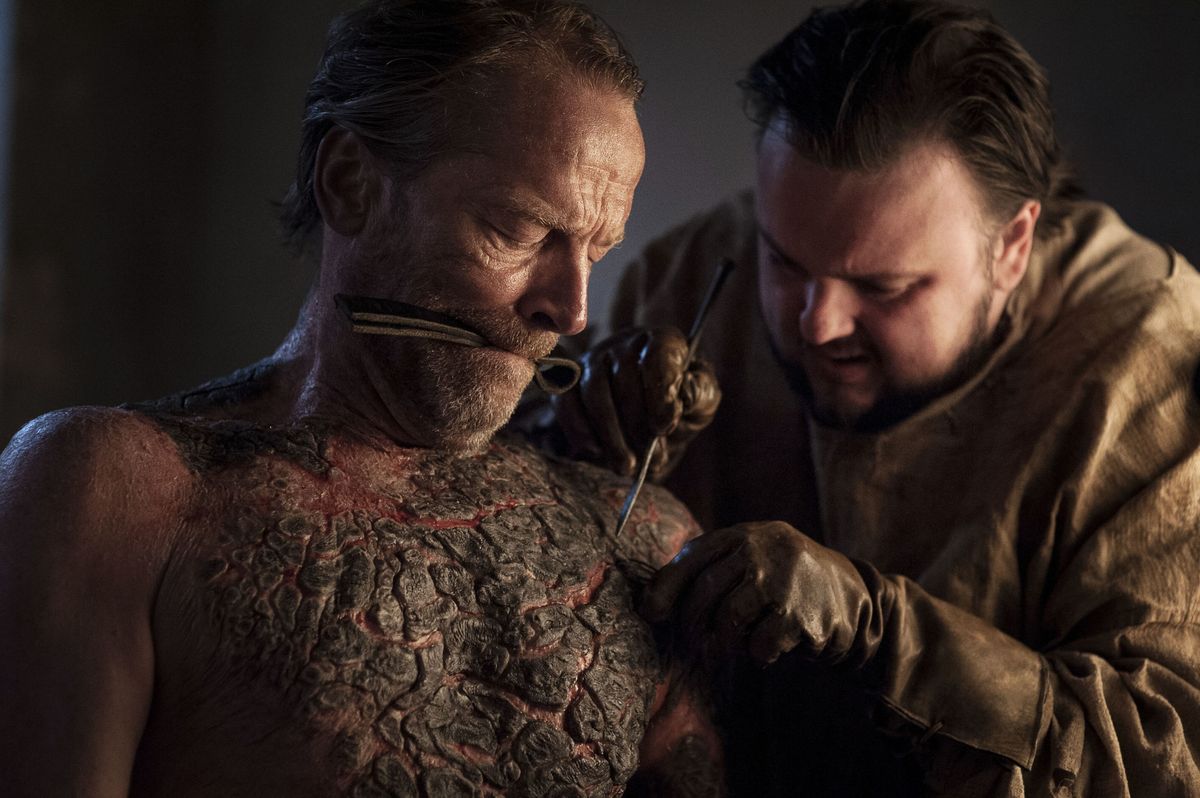 Jorah Mormont and Samwell Tarly on Game of Thrones