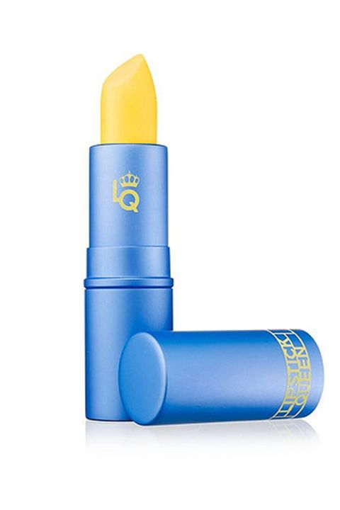 Product, Yellow, Lipstick, Beauty, Cosmetics, Lip care, Electric blue, Material property, Liquid, Skin care, 