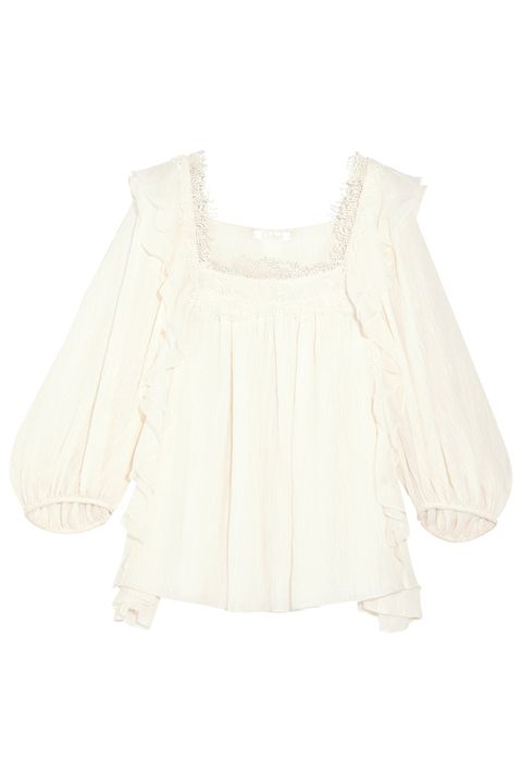 <p>
Chloé Ruffled Cotton and Silk-Blend Blouse, $1,650; <a href="https://www.net-a-porter.com/us/en/product/844589/chloe/ruffled-cotton-and-silk-blend-blouse" data-tracking-id="recirc-text-link">net-a-porter.com</a></p><p><span class="redactor-invisible-space" data-verified="redactor" data-redactor-tag="span" data-redactor-class="redactor-invisible-space"></span></p>