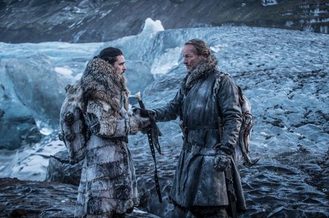 Jorah and Jon Snow in Game of Thrones