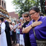 Memorial Held In Charlottesville For Heather Heyer, Victim Of Car Ramming Incident During Protest After White Supremacists' Rally